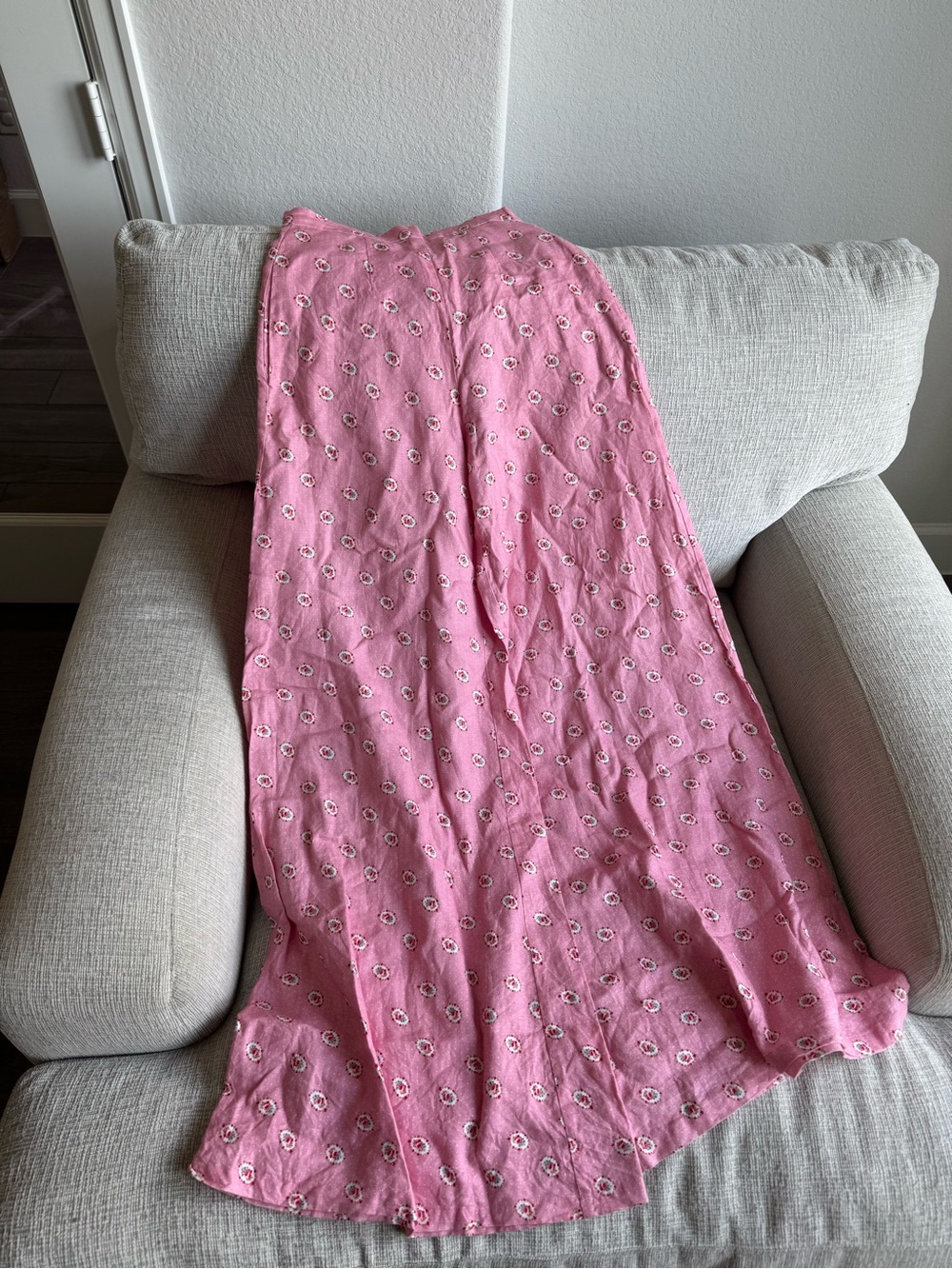 Miguelina Pink Wide-Leg Pants